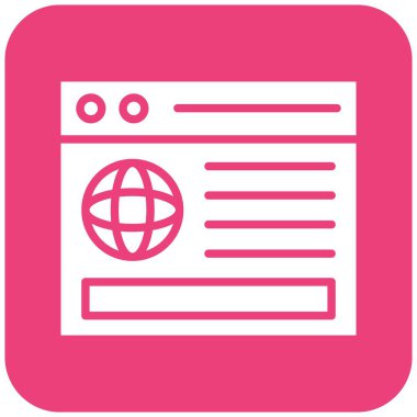 Web Sitesi Vektör Simgesi Tasarım İllüstrasyonu