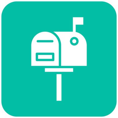 Posta Kutusu Vektör Simgesi Tasarım İllüstrasyonu