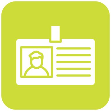 Kimlik kartı Vektör Simgesi Tasarım İllüstrasyonu