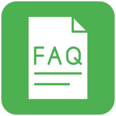 Faq Vektör Simgesi Tasarım Çizimi