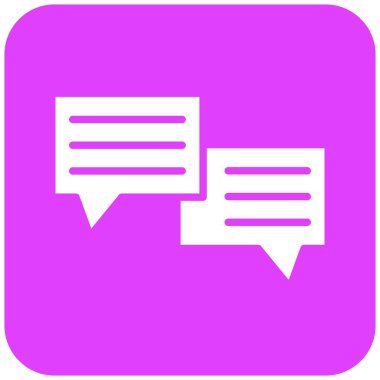 Sohbet Vektörü Simgesi Tasarım İllüstrasyonu