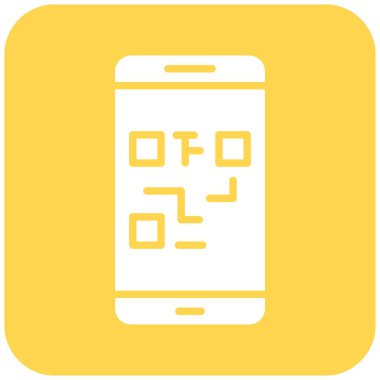 QR Kod Vektörü Simge Tasarımı İllüstrasyonu