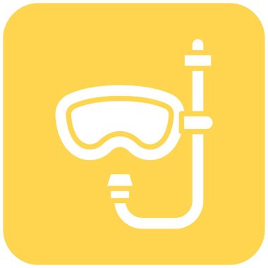 Tüplü dalış Vektör Simgesi Tasarım İllüstrasyonu