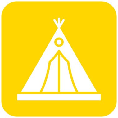 Kamp çadırı Vektör Simgesi Tasarım İllüstrasyonu