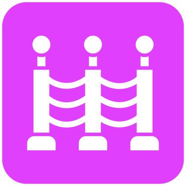 Bariyer Vektör Simgesi Tasarım İllüstrasyonu