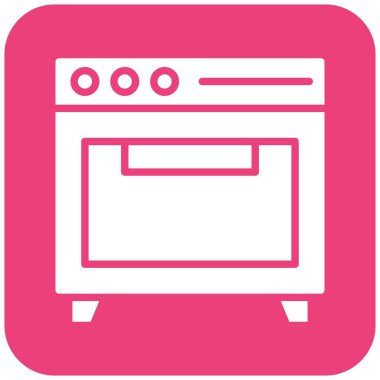 Fırın Vektörü Simgesi Tasarım İllüstrasyonu