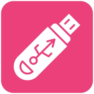 Pendrive Vektör Simgesi Tasarım İllüstrasyonu