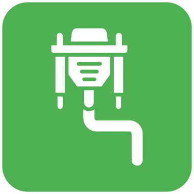 Vga Kablo Vektör Simgesi Tasarım İllüstrasyonu