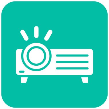 Projektör Vektör Simgesi Tasarım İllüstrasyonu