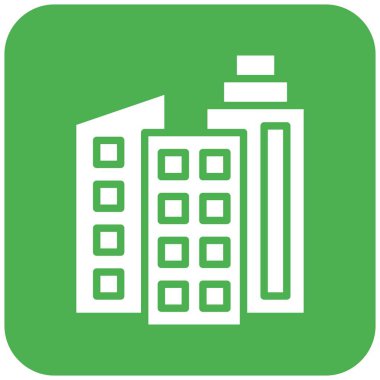 Ofis inşaatı Vektör Simgesi Tasarım İllüstrasyonu