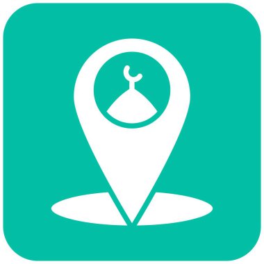 Cami konumu Vektör Simgesi Tasarım İllüstrasyonu