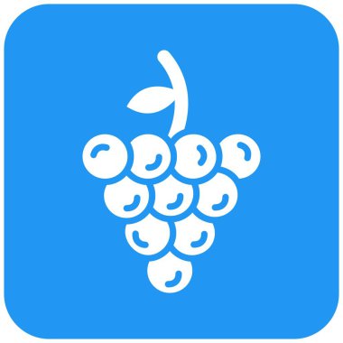 Üzüm Vektörü Simgesi Tasarım İllüstrasyonu