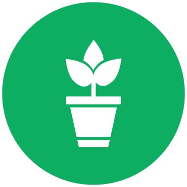 Bitki Vektörü Simgesi Tasarım İllüstrasyonu