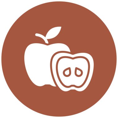 Apple Vektör Simgesi Tasarım İllüstrasyonu