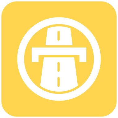 Otoyol Vektörü Simgesi Tasarım İllüstrasyonu