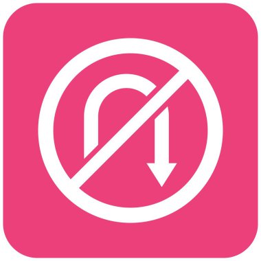 U dönüşü yok Vektör Simgesi Tasarım İllüstrasyonu