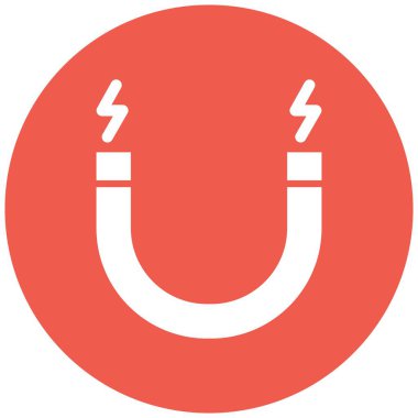 Magnet Vektör Simgesi Tasarım Çizimi