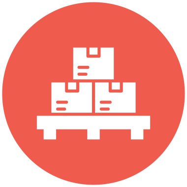 Pallet Vektör Simgesi Tasarım İllüstrasyonu