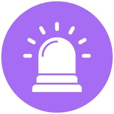Siren Vektörü Simgesi Tasarım Çizimi