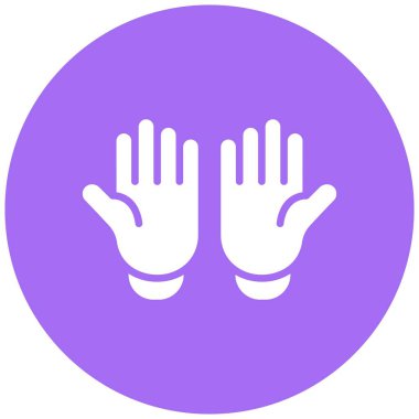 Eldiven Vektörü Simgesi Tasarım Çizimi