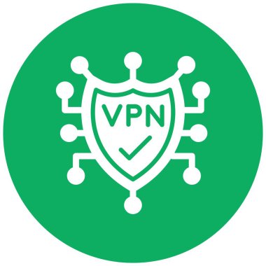 Vpn Vektör Simgesi Tasarım İllüstrasyonu