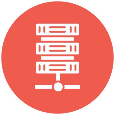 Sunucu Vektörü Simgesi Tasarım İllüstrasyonu
