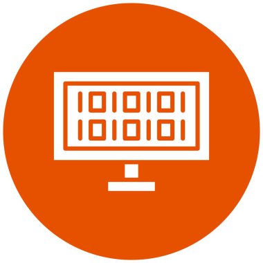 İkili Vektör Simgesi Tasarım İllüstrasyonu