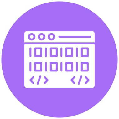 Kodlama Vektörü Simgesi Tasarım İllüstrasyonu