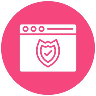 Web Koruma Vektörü Simgesi Tasarım İllüstrasyonu