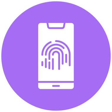 Parmak izi Vektör Simgesi Tasarım İllüstrasyonu