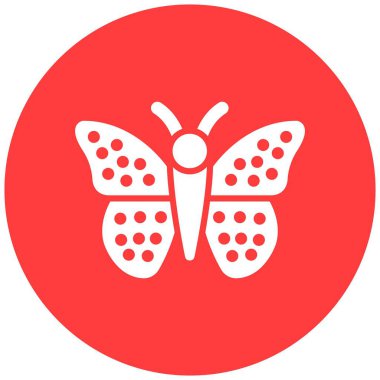 Kelebek Vektör Simgesi Tasarım Çizimi