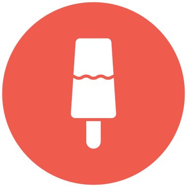 Dondurma Vektör Simgesi Tasarım Çizimi