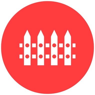 Çit Vektörü Simgesi Tasarım İllüstrasyonu