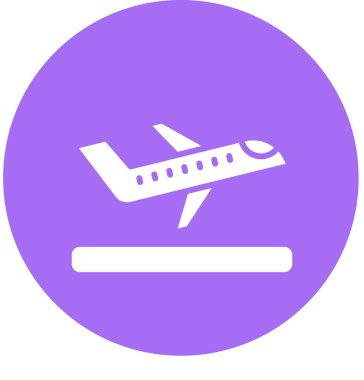 Kalkış Vektörü Simgesi Tasarım İllüstrasyonu