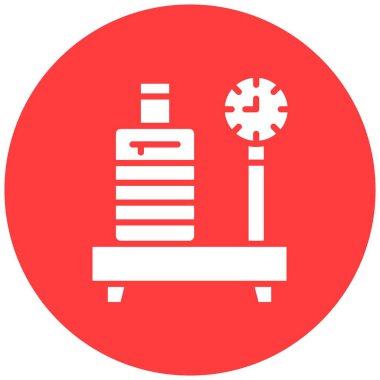 Bagaj Ölçekli Vektör Simgesi Tasarım İllüstrasyonu