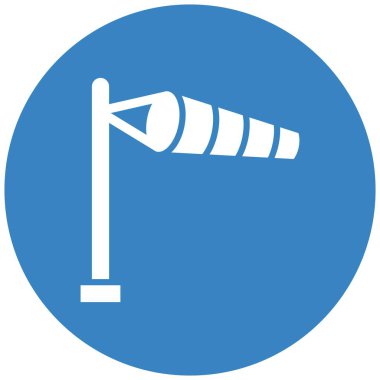 Windsock Vektör Simgesi Tasarım İllüstrasyonu