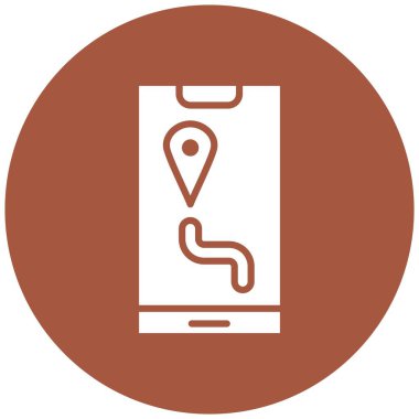 Gps Vektör Simgesi Tasarım İllüstrasyonu