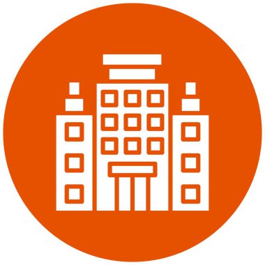 Otel Vektörü Simgesi Tasarım İllüstrasyonu