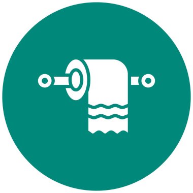 Tuvalet kağıdı Vektör Simgesi Tasarımı Çizimi