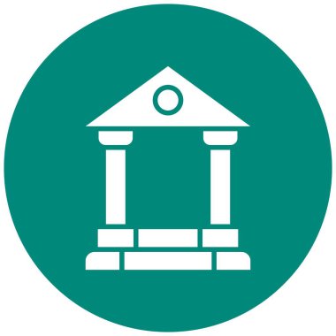 Banka Vektörü Simgesi Tasarım İllüstrasyonu