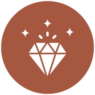 Elmas Vektörü Simgesi Tasarım İllüstrasyonu