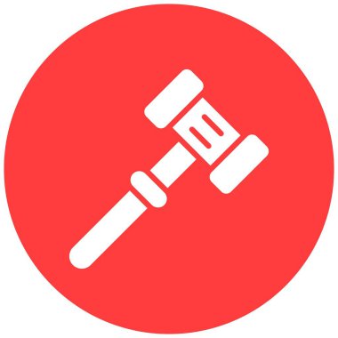 Gavel Vektör Simgesi Tasarım Çizimi