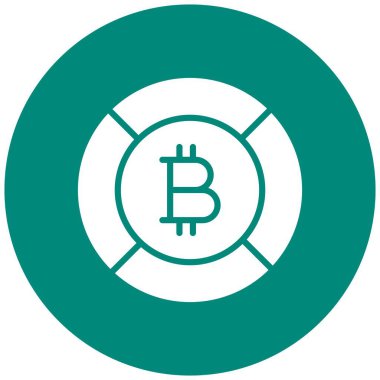 Bitcoin Vektör Simgesi Tasarım İllüstrasyonu
