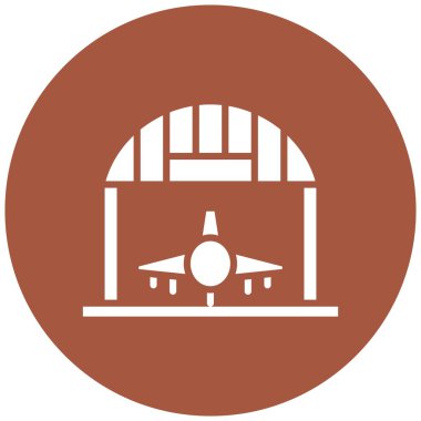 Hangar Vektör Simgesi Tasarım İllüstrasyonu