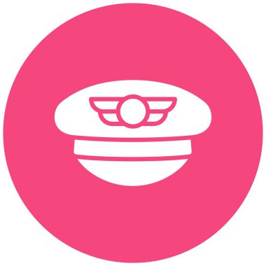 Pilot şapka Vektör Simgesi Tasarım İllüstrasyonu