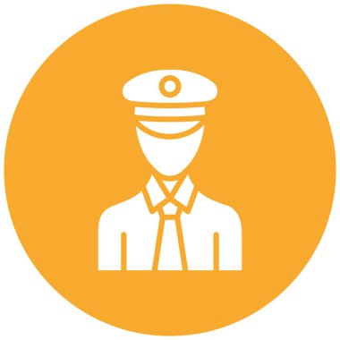 Pilot Vektör Simgesi Tasarım İllüstrasyonu