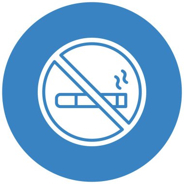 Sigara İçen Vektör Simgesi Tasarımı Çizimi Yok