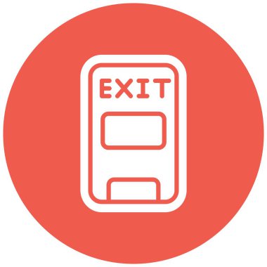 Acil çıkış Vektör Simgesi Tasarım İllüstrasyonu