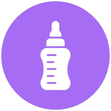 Bebek Şişesi Vektör Simgesi Tasarım Çizimi