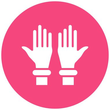 Plastik Eldiven Vektör Simgesi Tasarım Çizimi